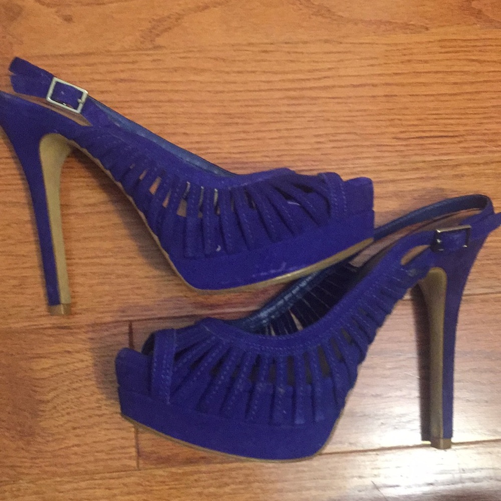 Blue Suede Jessica Simpson Pumps